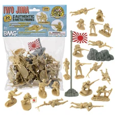 BMC WW2 IWO JIMA Japanese Imperial Soldiers Tan Plastic Japan Army Men Figures 