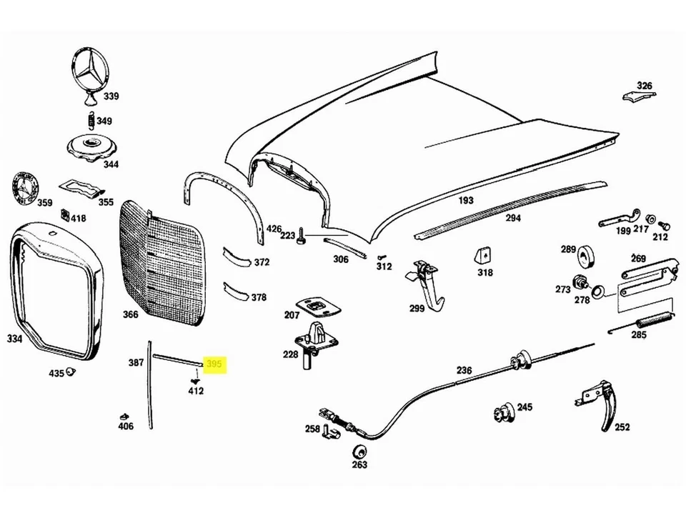 前格栅横向镀铬装饰,10 件套,全新原始设备制造商 W108 W109 W110 W111 W112 — 第 2/2 张图片