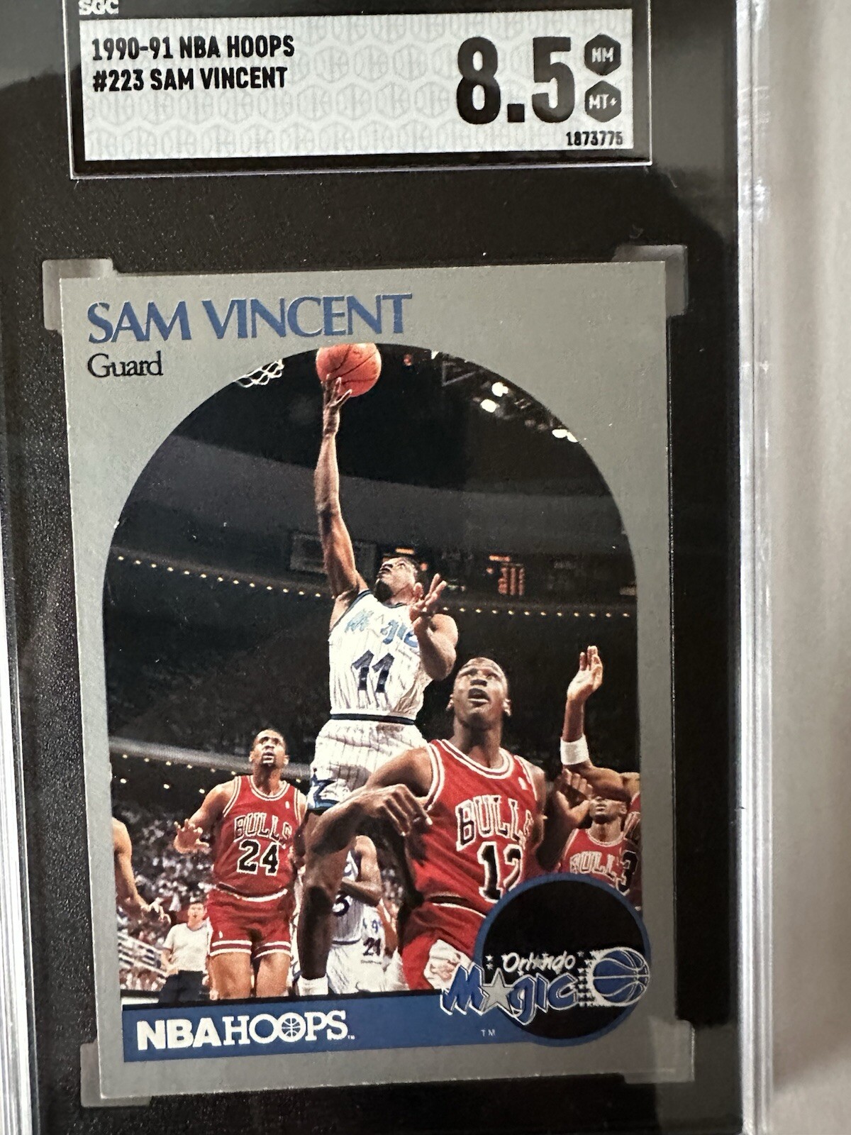 1990-91 NBA Hoops #223 Sam Vincent & Michael Jordan