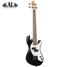Kala UBASS Solid Body 4-String Fretted Electric Bass Jet Black UBASS-SB-BK-FS