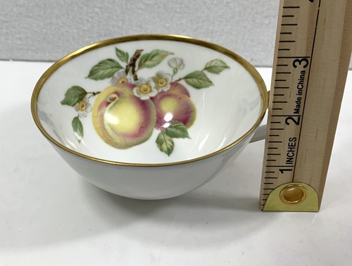 Vtg Hutschenreuther Selb Tea Cup & Saucer LHS Bavaria Germany Pasco Peach - Picture 10 of 12
