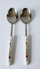 Royal Albert Old Country Roses Serving Spoons Viners x 2