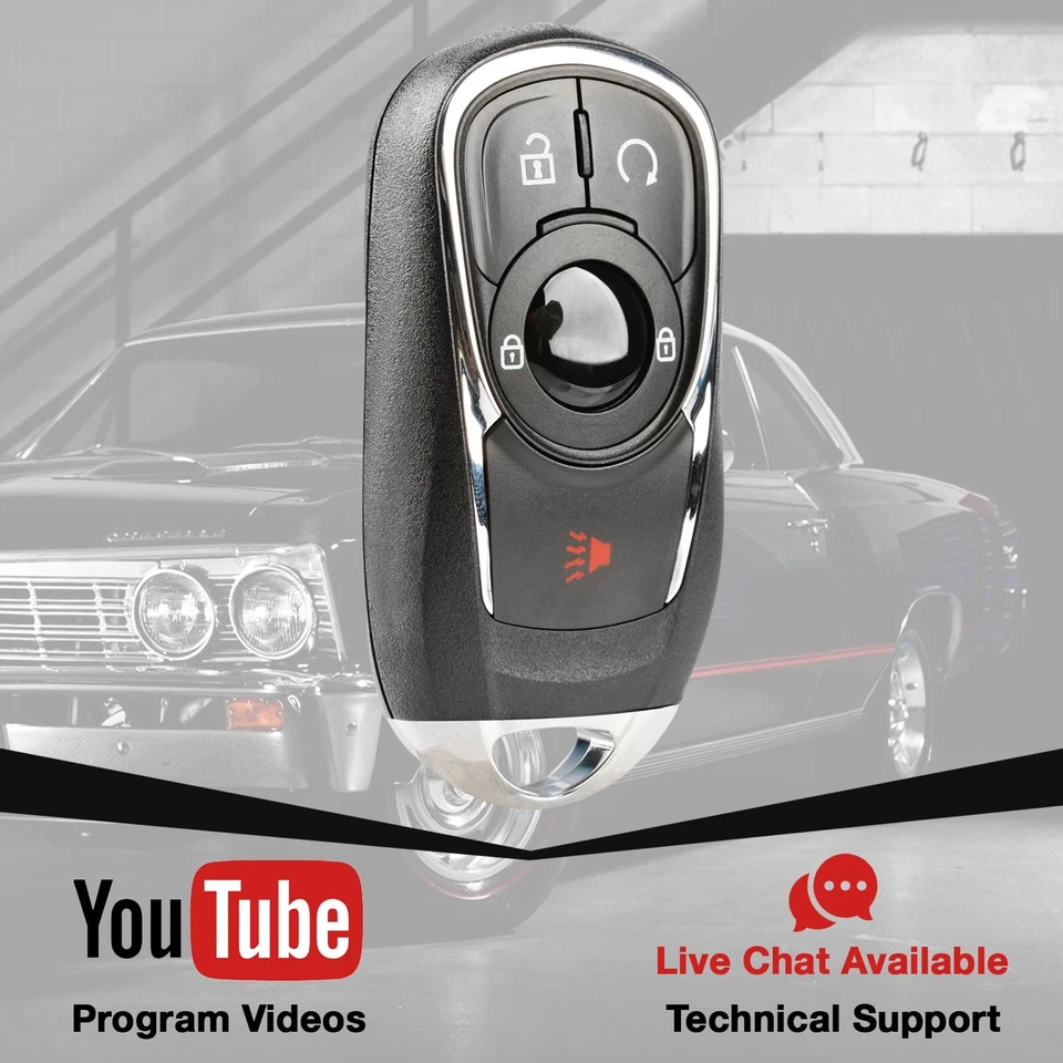 Key Fob Remote Replacement for 2017 2018 2019 2020 Buick Encore 13506665 HYQ4AA - Изображение 3 из 4