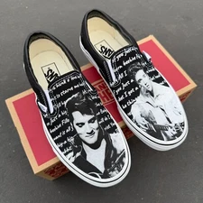 Elvis Presley Theme Slip On Vans for Men and Women
