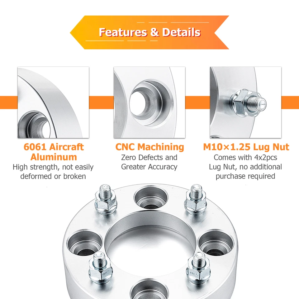 4x espaciadores de rueda de 1,5" ATV 4/110 mm para CFMoto UForce 500 600 800 ZForce 800 1000 Foto 4 de 4