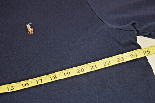 Vintage Polo Ralph Lauren Shirt Size XL 90s Navy Blue Embroidered Polo Made USA - Picture 5 of 8