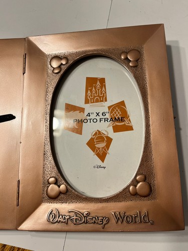 Mickey Through The Years Copper Metal Picture Frame With Pin Walt Disney World - Picture 9 of 14