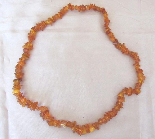 VINTAGE LADIES NATURAL BALTIC AMBER NUGGETS NECKLACE 48g - Picture 8 of 8