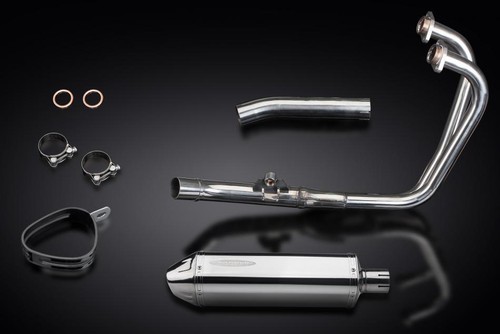 HONDA CBF500-A-ABS 2004-08 FULL EXHAUST SYSTEM 320mm STAINLESS TRI SILENCER - Picture 4 of 4