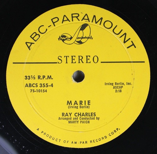 Soul 45 Ray Charles - Marie / Candy On Abc-Paramount