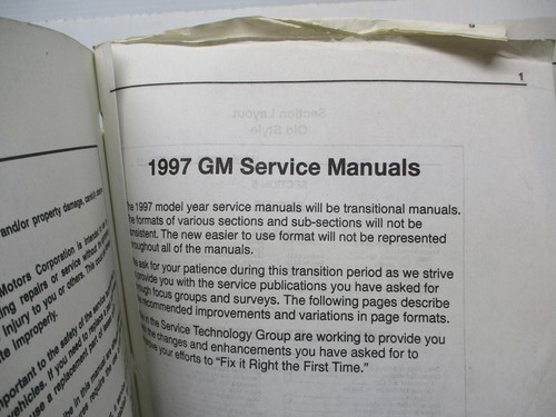 1998 GMC/Chevrolet G Van Service Manual BOOK 2 OF 2 - Picture 4 of 5
