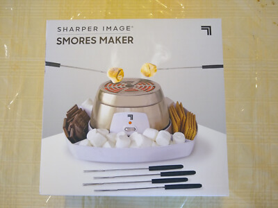 Sharper Image Electric Tabletop S'mores Maker for Indoors, 4 Skewers BRAND NEW