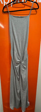 ASOS Twist Maxi Dress, Side Split, Grey, Size UK 12, New With Tag, sf