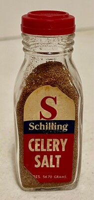 Vintage Schilling Celery Salt Bottle Used 2ozs