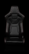 Braum Elite X Series Racing Seats Black Diamond Red Stitching Universal