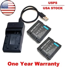 Battery / USB Charger For CGA-DU07 Panasonic SDR-H21 SDR-H28 SDR-H29 SDR-H200