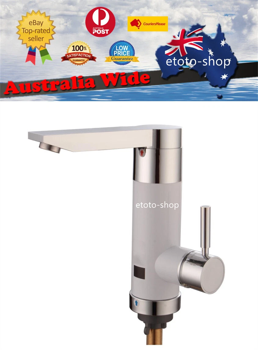 Instant Electric Water Heater Cold u0026 Hot Tap Mixer Kitchen Sink Basin OZ  Plug | eBay