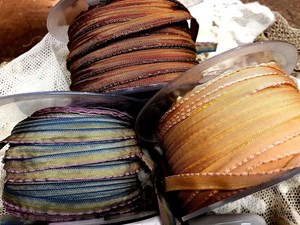 OMBRE-SHADED-LETTUCE-LEAF-RIBBON-FLOWERWORK-1yd-Made-in-France