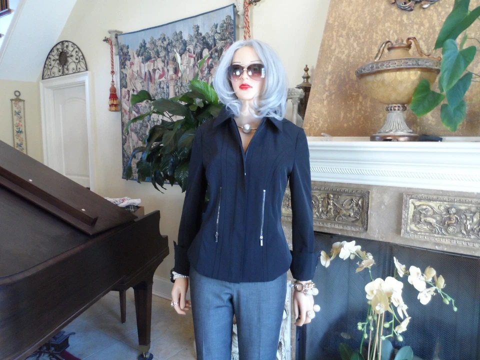 Carlisle Black Stretch Double-Weaved Softshell Front Zipper Jacket Size US 10 - Изображение 2 из 4