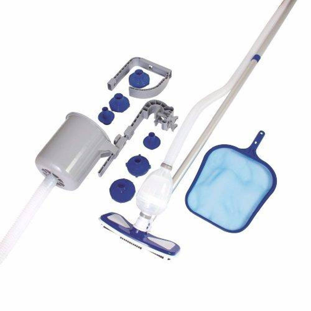 Kit Pulizia Piscine De Luxe Bestway con retino tubo skimmer spazzola e accessori