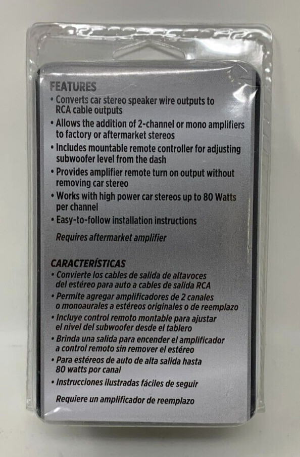 SCOSCHE LOC2SL Car Stereo 2-Channel Adjustable Amplifier Add-On Adapter NEW