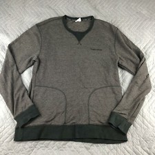 Calvin Klein Sweater Mens Medium M Gray Black Pullover Pockets