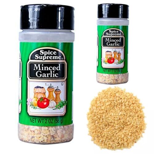 2PC Spice Supreme Minced Dried Garlic Seasoning 2Oz Jar Cooking Meat Veggies USA