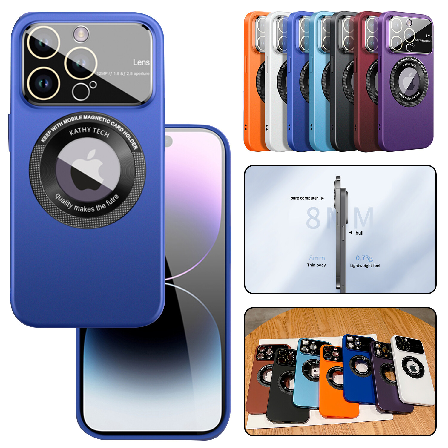 For iPhone 15 Pro Max 14 13 Pro 12 Mag Safe Magnetic Lens Shockproof Case Cover - Picture 20 of 38