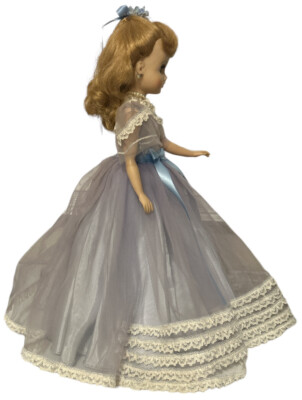 MADAME ALEXANDER Doll BRIDE In Handmade Antique Dress with Snaps 18'' Vintage