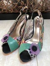 Poetic License Passion Fruit Tea Party Vintage Inspired Pumps Shoes US 8 EUC‼️