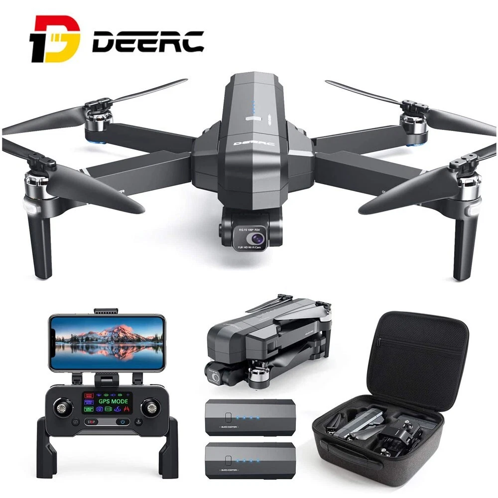 Deerc foldable gps on sale drone