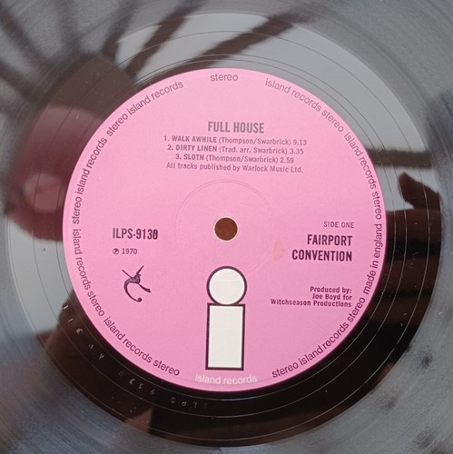 " FULL HOUSE " FAIRPORT CONVENTION "SUPER UK RARE PINK ISLAND LP POLYDOR PRESS - Picture 2 of 12