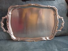 edles Motta Serviertablett Plate Teller Edelstahl Vintage Italy