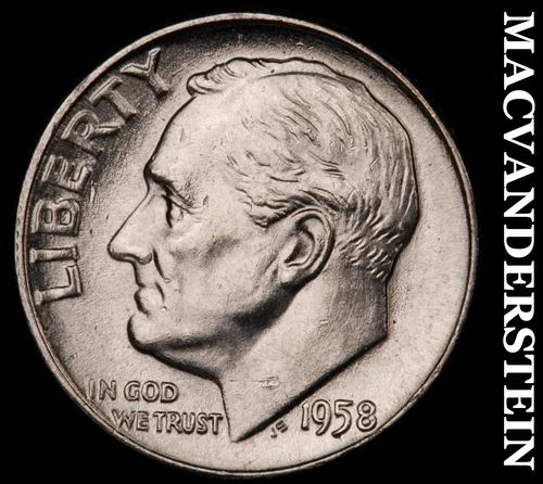 1958 Roosevelt Dime- Silver Choice Gem Brilliant Uncirculated  #i4109