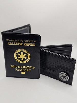 Star Wars Galaktisches Imperium Reisepassetui und Geldbörse in schwarzem PU-Leder