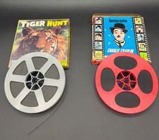 Vintage Super 8 Film Lot of 2 - Charlie Chaplin Sparring Partner / Tiger Hunt