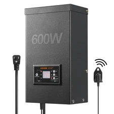600/300/200/120W Low Voltage Landscape Transformer with Photocell Sensor