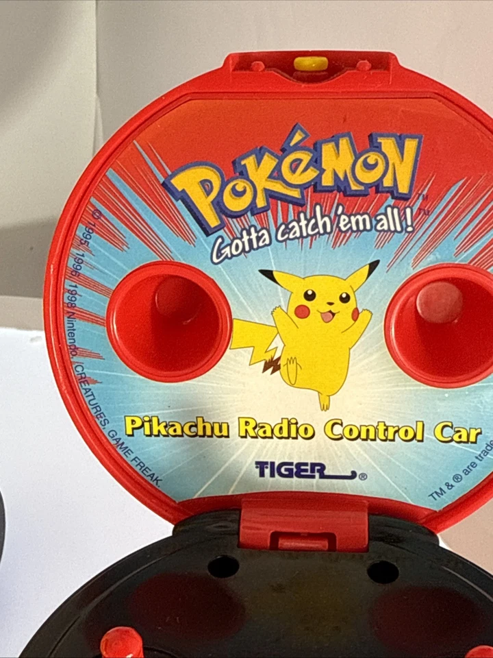 Vintage Pokémon Pikachu RC Car Remote Control & Poke Ball - Works B - Image 3 of 4
