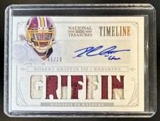 2013 National Treasures Robert Griffin III Timeline Prime Names Jersey Auto #/10