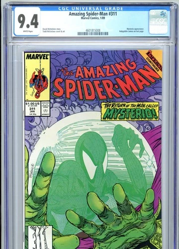 Amazing Spider-Man #311 CGC 9.4 White Pages McFarlane Art Marvel Comics 1989