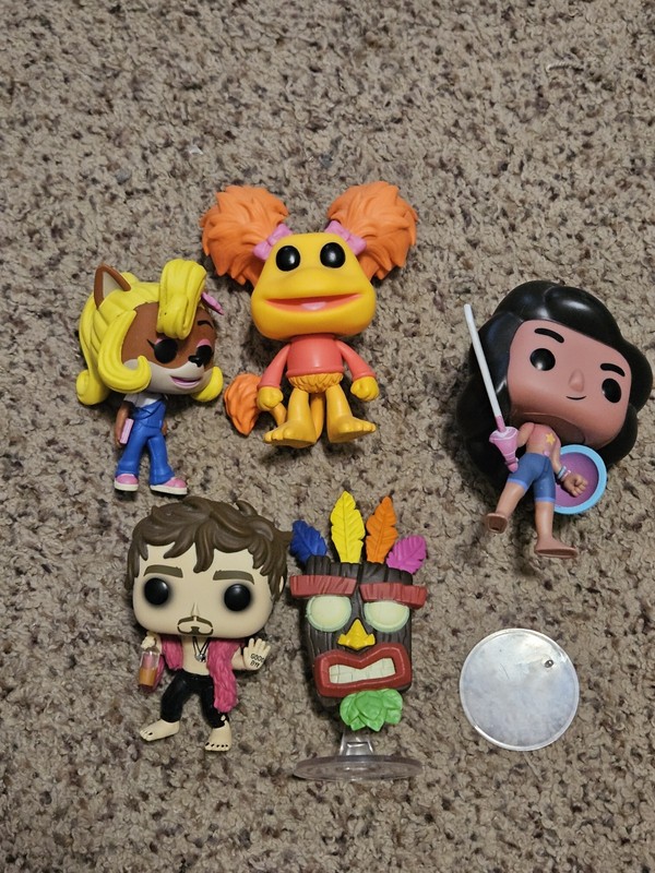 Loose Funko Pop Figures Lot Of 5 - Coco Bandicoot - Stevvonie - Aku Aku - Klaus