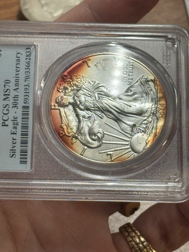 2016 American Silver Eagle PCGS MS70 Monster getönte Münze (Platte 1086) (TNO) - Bild 4 von 9