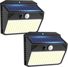 IP65 Waterproof Solar Fence Lights - 2 Pack Efficient Outdoor Lighting Solution