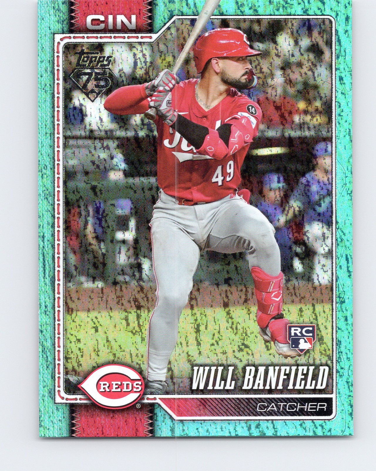2026 Topps #247 Will Banfield Aqua Holo Foil Cincinnati Reds
