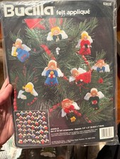 Vintage Bucilla Christmas Needlework Kit 50 Felt Angels 83628