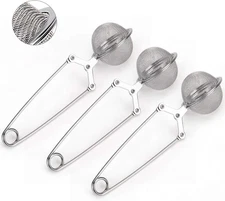 Snap Ball Tea Strainer 3 Pack Premium Stainless Steel Tea Infuser with Handle