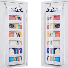 7-Layer Door-Mounted Baseball Cap Organizer, Dust-Proof Hat Rack Holds 90 Hat...