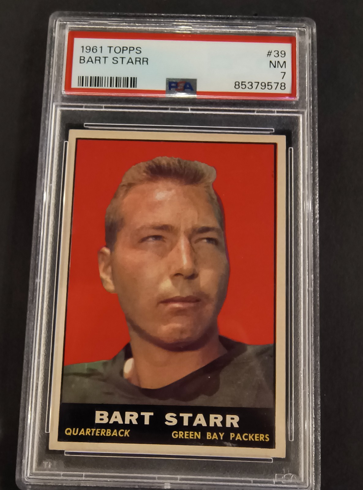 1961 Topps #39 Bart Starr Green Bay Packers HOF PSA 7 NM
