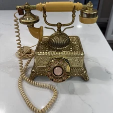 BAROQUE MONARCH Rotary Ornate Cameo Dial Victorian Onyx phone 43-323B RadioShack