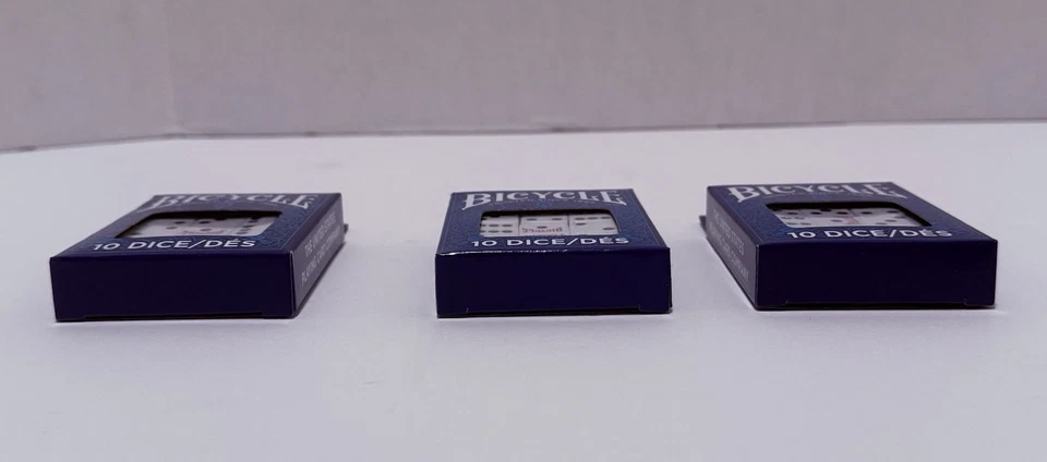 Nuevo lote sellado de 3 dados de bicicleta paquete de 10 dados. Ideal para muchos juegos Foto 3 de 4